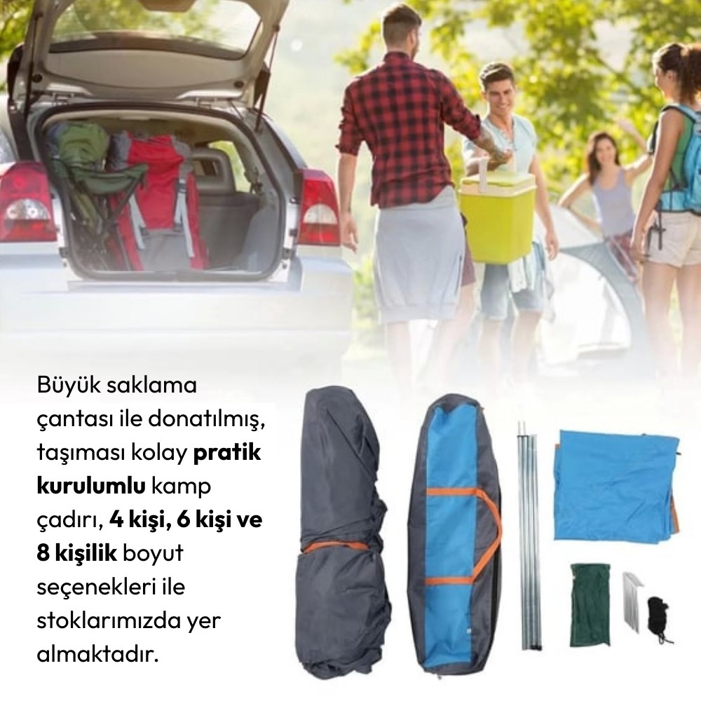 Otomatik Kurulumlu Kaliteli Kamp Çadırı